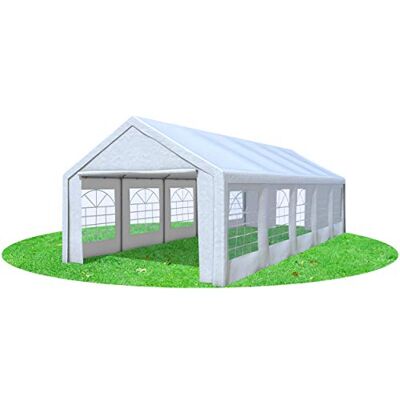 Stabilezelte Partyzelt 4x10 Classic Premium PVC 400 g/m² wasserdicht inkl. Seiten Festzelt Gartenzelt Weiß Stabilezelte Partyzelt 4x10 Classic Premium PVC 400 g/m² wasserdicht inkl. Seiten Festzelt Gartenzelt Weiß