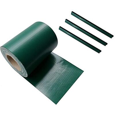 Ventanara ® Zaun Sichtschutzstreifen PVC für Stabmattenzaun Zaunfolie (19cm x 35m, Grün) Ventanara ® Zaun Sichtschutzstreifen PVC für Stabmattenzaun Zaunfolie (19cm x 35m, Grün)