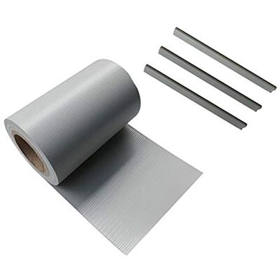 Ventanara ® Zaun Sichtschutzstreifen PVC für Stabmattenzaun Zaunfolie (19cm x 35m, Grau) Ventanara ® Zaun Sichtschutzstreifen PVC für Stabmattenzaun Zaunfolie (19cm x 35m, Grau)