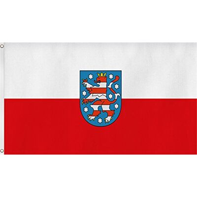 trends4cents Flagge Thüringen 90x150 cm Stoffgewicht 100 g/m² mit 2 Ösen, für Fahnenmast Fahne Thüringen im Format 90x150 cm – Stoffgewicht 100 g/m² – mit 2 Ösen zum Befestigen – zum Hissen am Fahnenmast trends4cents Flagge Thüringen 90x150 cm Stoffgewicht 100 g/m² mit 2 Ösen, für Fahnenmast Fahne Thüringen im Format 90x150 cm – Stoffgewicht 100 g/m² – mit 2 Ösen zum Befestigen – zum Hissen am Fahnenmast