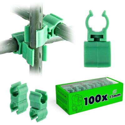 KADAX 100er Set Pflanzstab Drehverbinder Ø 11 mm, Verbinder aus Kunststoff für Pflanzstäbe, Pflanzstabverbinder, stabile Verbindung für Rankhilfen im Garten & Gewächshaus KADAX 100er Set Pflanzstab Drehverbinder Ø 11 mm, Verbinder aus Kunststoff für Pflanzstäbe, Pflanzstabverbinder, stabile Verbindung für Rankhilfen im Garten & Gewächshaus