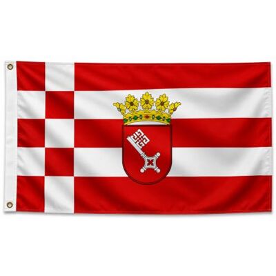trends4cents Flagge Bundesland Bremen 250 x 150 cm – Premium Hissflagge mit 3 Metallösen – Wetterfest, UV-beständig & doppelt vernäht – 100% Polyester – Fahne für Fahnenmast, Garten & Events trends4cents Flagge Bundesland Bremen 250 x 150 cm – Premium Hissflagge mit 3 Metallösen – Wetterfest, UV-beständig & doppelt vernäht – 100% Polyester – Fahne für Fahnenmast, Garten & Events