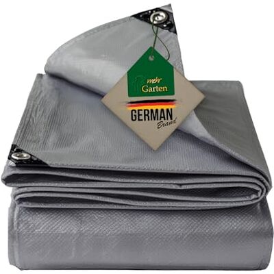 Mehr Garten PE Abdeckplane 1,5x6 m, grau, 260 g/m² Gewebeplane Allzweckplane mit Aluminium-Ösen und verstärkten Ecken – wasserdicht, reißfest und UV-beständig Mehr Garten PE Abdeckplane 1,5x6 m, grau, 260 g/m² Gewebeplane Allzweckplane mit Aluminium-Ösen und verstärkten Ecken – wasserdicht, reißfest und UV-beständig