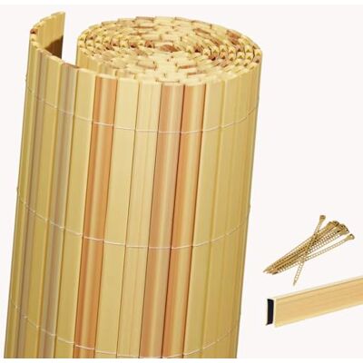 Videx PVC Sichtschutzmatte 80 x 300cm absolut Blickdicht Made in Germany inkl. Zubehör stabil, wetterfest Balkon-Sichtschutz, Windschutz, Balkonumspannung Bambus Videx PVC Sichtschutzmatte 80 x 300cm absolut Blickdicht Made in Germany inkl. Zubehör stabil, wetterfest Balkon-Sichtschutz, Windschutz, Balkonumspannung Bambus