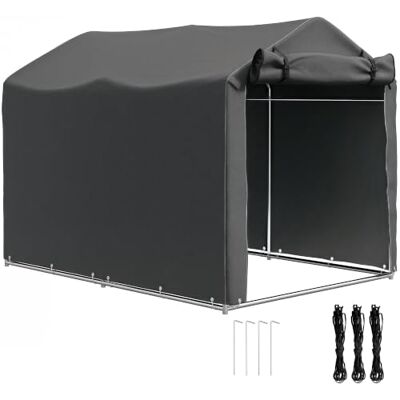 Outsunny Garagenzelt Wasserdicht mit Rolltür 220 x 157 x 165 cm Dunkelgrau UV-beständig, Fahrradabdeckung, Gerätehaus, Gerätezelt, Foliengerätehaus, Fahradgarage, Garage Für Aufsitzmäher Outsunny Garagenzelt Wasserdicht mit Rolltür 220 x 157 x 165 cm Dunkelgrau UV-beständig, Fahrradabdeckung, Gerätehaus, Gerätezelt, Foliengerätehaus, Fahradgarage, Garage Für Aufsitzmäher