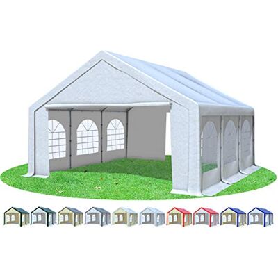 Stabilezelte Partyzelt 5x6m Modular Professional PVC 500 g/m² mit Fenster Weiss Stabilezelte Partyzelt 5x6m Modular Professional PVC 500 g/m² mit Fenster Weiss
