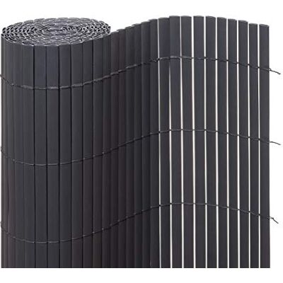 Ventanara ® Sichtschutzmatte PVC Sichtschutzzaun Sichtschutz Windschutz für Garten Balkon Terrasse (80 x 400 cm, Grau) Ventanara ® Sichtschutzmatte PVC Sichtschutzzaun Sichtschutz Windschutz für Garten Balkon Terrasse (80 x 400 cm, Grau)