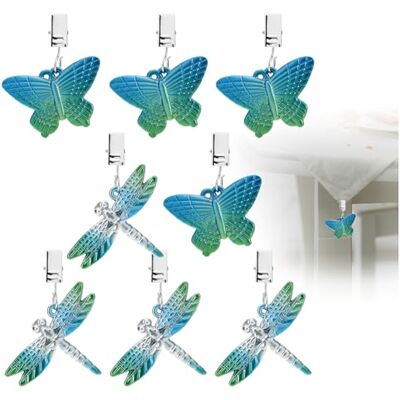 com-four ® 8X Tischdeckenbeschwerer, Tischtuchgewichte in Form von Libellen Tischtuchklammer jeweils ca. 35g Tischdeckenklammern com-four ® 8X Tischdeckenbeschwerer, Tischtuchgewichte in Form von Libellen Tischtuchklammer jeweils ca. 35g Tischdeckenklammern