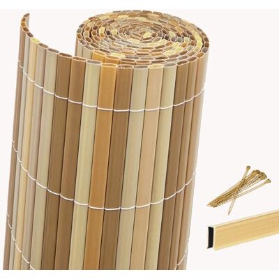 Videx PVC Sichtschutzmatte 90 x 300cm 100% Blickdicht ohne Spalten Balkon-Set mit Zubehör Made in Germany stabil, wetterfest Sichtschutzmatte Balkonumspannung ahorn Videx PVC Sichtschutzmatte 90 x 300cm 100% Blickdicht ohne Spalten Balkon-Set mit Zubehör Made in Germany stabil, wetterfest Sichtschutzmatte Balkonumspannung ahorn
