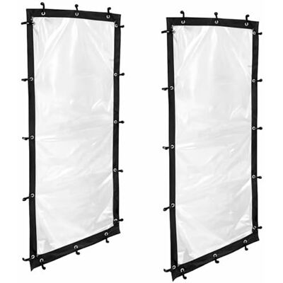 QUICK STAR Wetterschutz Set Seitlich 98 x 148 cm, 2 Seiten für Kaminholzregal T/H 100 x 185 cm, PVC Transparent QUICK STAR Wetterschutz Set Seitlich 98 x 148 cm, 2 Seiten für Kaminholzregal T/H 100 x 185 cm, PVC Transparent