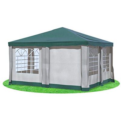 Stabilezelte Gartenpavillon 4x4 m Premium PVC Deluxe GRÜN Stabilezelte Gartenpavillon 4x4 m Premium PVC Deluxe GRÜN