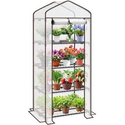 Sekey Mini Tomatengewächshaus mit 4 Etagen, 160x70x50cm, Weiß Folie Gewächshaus Klein Tomatenhaus Balkon Garten, Foliengewächshaus Stabil Sekey Mini Tomatengewächshaus mit 4 Etagen, 160x70x50cm, Weiß Folie Gewächshaus Klein Tomatenhaus Balkon Garten, Foliengewächshaus Stabil