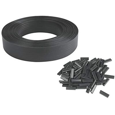Windhager Sichtschutzstreifen für Doppelstabmatten Livingston, 4,6 cm x 50 m, Anthrazit, Sichtschutz Zaun, individuell anpassbar, langlebig, 07075 Windhager Sichtschutzstreifen für Doppelstabmatten Livingston, 4,6 cm x 50 m, Anthrazit, Sichtschutz Zaun, individuell anpassbar, langlebig, 07075
