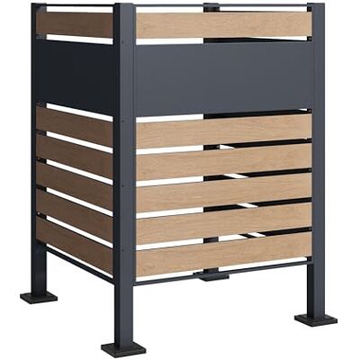 ESTEXO Mülltonnenverkleidung Mülltonnenbox Mülltonnenzaun 120 cm Garten Flexibler Sichtschutz erweiterbar (4 Pfosten + 3 Elemente) ESTEXO Mülltonnenverkleidung Mülltonnenbox Mülltonnenzaun 120 cm Garten Flexibler Sichtschutz erweiterbar (4 Pfosten + 3 Elemente)