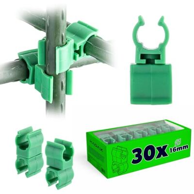 KADAX 30er Set Pflanzstab Drehverbinder Ø 16 mm, Verbinder aus Kunststoff für Tomatenstäbe, Stabverbinder, stabile Verbindung für Rankhilfen im Garten & Gewächshaus KADAX 30er Set Pflanzstab Drehverbinder Ø 16 mm, Verbinder aus Kunststoff für Tomatenstäbe, Stabverbinder, stabile Verbindung für Rankhilfen im Garten & Gewächshaus