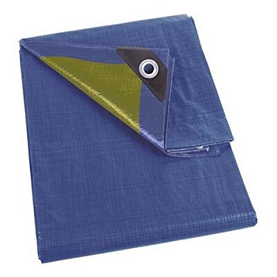 Perel Plane - Blau/Kaki - Langlebig - 2 X 4 M - Abdeckung Perel Plane - Blau/Kaki - Langlebig - 2 X 4 M - Abdeckung