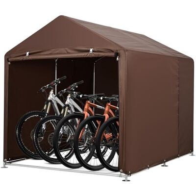 GarveeHome Fahrradabstellzelt Geräteschuppen, Strapazierfähige Fahrradgarage Für 3–4 Fahrräder, Wasserdicht Und UV-Beständig, 420D-Carport Zelt Für Fahrräder, Motorräder Und Werkzeuge GarveeHome Fahrradabstellzelt Geräteschuppen, Strapazierfähige Fahrradgarage Für 3–4 Fahrräder, Wasserdicht Und UV-Beständig, 420D-Carport Zelt Für Fahrräder, Motorräder Und Werkzeuge