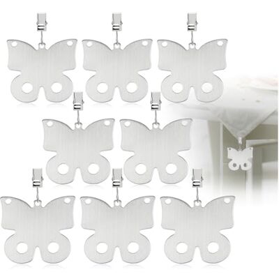 com-four ® 8X Tischdeckenbeschwerer, Tischtuchgewichte aus rostfreiem Tischtuchklammer schwere Tischdeckenklammern com-four ® 8X Tischdeckenbeschwerer, Tischtuchgewichte aus rostfreiem Tischtuchklammer schwere Tischdeckenklammern