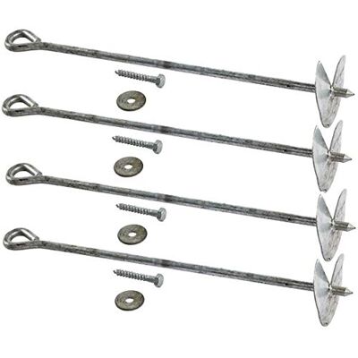 Gartenwelt Riegelsberger Bodenanker Set aus Stahl verzinkt Grundanker zum Eindrehen Erdanker 60 cm, 4 Stück Gartenwelt Riegelsberger Bodenanker Set aus Stahl verzinkt Grundanker zum Eindrehen Erdanker 60 cm, 4 Stück