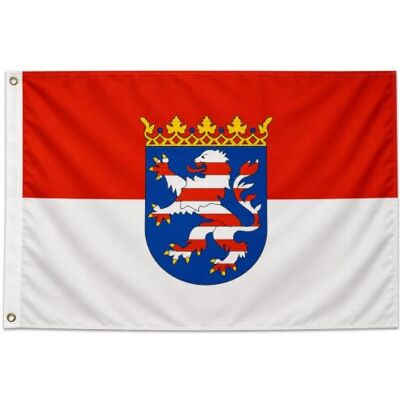 trends4cents Flagge Bundesland Hessen 250 x 150 cm – Premium Hissflagge mit 3 Metallösen – Wetterfest, UV-beständig & doppelt vernäht – 100% Polyester – Fahne für Fahnenmast, Garten & Events trends4cents Flagge Bundesland Hessen 250 x 150 cm – Premium Hissflagge mit 3 Metallösen – Wetterfest, UV-beständig & doppelt vernäht – 100% Polyester – Fahne für Fahnenmast, Garten & Events