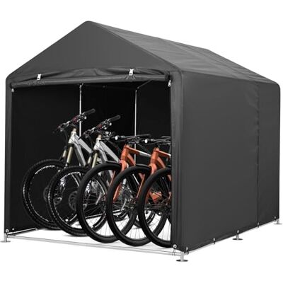 GarveeHome Fahrradabstellzelt Geräteschuppen, Strapazierfähige Fahrradgarage Für 3–4 Fahrräder, Wasserdicht Und UV-Beständig, 420D-Carport Zelt Für Fahrräder, Motorräder Und Werkzeuge GarveeHome Fahrradabstellzelt Geräteschuppen, Strapazierfähige Fahrradgarage Für 3–4 Fahrräder, Wasserdicht Und UV-Beständig, 420D-Carport Zelt Für Fahrräder, Motorräder Und Werkzeuge