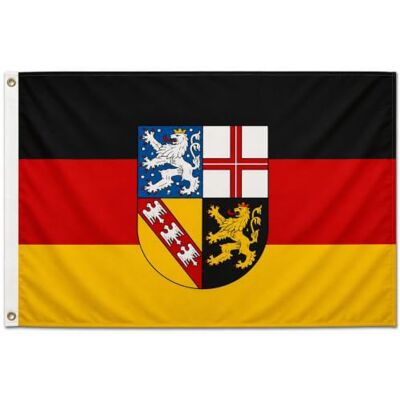 trends4cents Flagge Bundesland Saarland 250 x 150 cm – Premium Hissflagge mit 3 Metallösen – Wetterfest, UV-beständig & doppelt vernäht – 100% Polyester – Fahne für Fahnenmast, Garten & Events trends4cents Flagge Bundesland Saarland 250 x 150 cm – Premium Hissflagge mit 3 Metallösen – Wetterfest, UV-beständig & doppelt vernäht – 100% Polyester – Fahne für Fahnenmast, Garten & Events