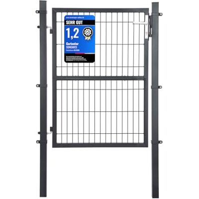 SONGMICS Gartentor, verzinkter Stahl, abschließbar, 106 x 175 cm (B x H) Gartentür, Zauntor, Hoftor, rechteckiges Rohr, grau, PATYA Kollektion GGD175GY SONGMICS Gartentor, verzinkter Stahl, abschließbar, 106 x 175 cm (B x H) Gartentür, Zauntor, Hoftor, rechteckiges Rohr, grau, PATYA Kollektion GGD175GY