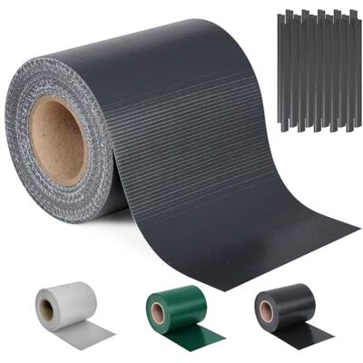 Ribelli Sichtschutzstreifen Zaun ca. 35 Meter x 19 cm inkl. 30 Clips, PVC Sichtschutz Zaunfolie, Doppelstabmatten Zaunfolie, Windschutz für Gartenzaun, Balkon, Anthrazit Ribelli Sichtschutzstreifen Zaun ca. 35 Meter x 19 cm inkl. 30 Clips, PVC Sichtschutz Zaunfolie, Doppelstabmatten Zaunfolie, Windschutz für Gartenzaun, Balkon, Anthrazit