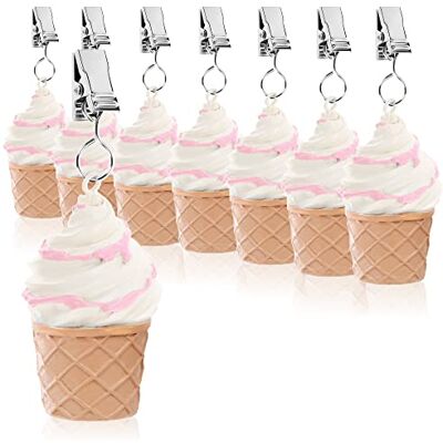 com-four ® 8X Tischdeckenbeschwerer, wetterbeständige Tischtuchgewichte Tischtuchklammer in Eis-Design ca. 40 g com-four ® 8X Tischdeckenbeschwerer, wetterbeständige Tischtuchgewichte Tischtuchklammer in Eis-Design ca. 40 g