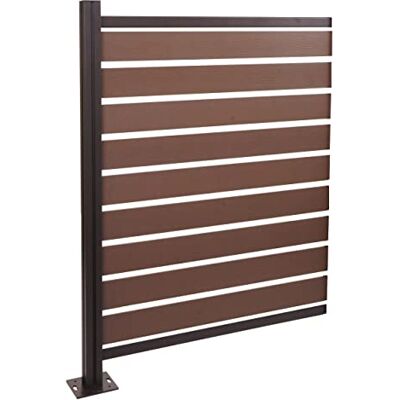 Mendler Alu Mülltonnen-Zaun HWC-K57AM erweiterbar 130x100x6cm braun Erweiterungselement, Mülltonnenverkleidung, Holzoptik Mendler Alu Mülltonnen-Zaun HWC-K57AM erweiterbar 130x100x6cm braun Erweiterungselement, Mülltonnenverkleidung, Holzoptik