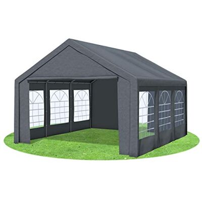Stabilezelte Partyzelt 4x5 Classic Premium PVC 400 g/m² wasserdicht inkl. Seiten Festzelt Gartenzelt Grau Stabilezelte Partyzelt 4x5 Classic Premium PVC 400 g/m² wasserdicht inkl. Seiten Festzelt Gartenzelt Grau