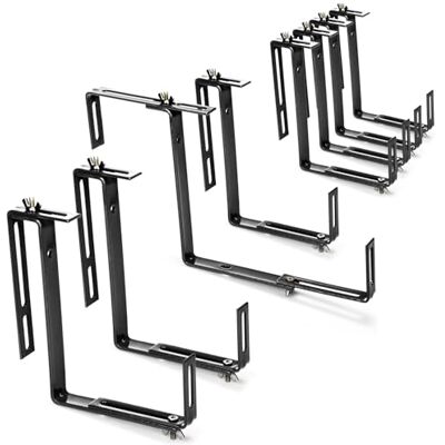 com-four ® 8X Blumenkastenhalter für Balkon-Brüstungen und Geländer flexible Befestigung aus Metall für Pflanzkästen 2-fach verstellbar kein Bohren notwendig com-four ® 8X Blumenkastenhalter für Balkon-Brüstungen und Geländer flexible Befestigung aus Metall für Pflanzkästen 2-fach verstellbar kein Bohren notwendig