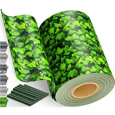 KESSER ® PVC Sichtschutzstreifen Sichtschutz Rolle Doppelstabmatten Zaun Blickdicht 35m x 19 cm 30 Befestigungsclips Wetterfest Windschutz Zaunfolie Sichtschutz Garten Gartenzaun Efeu KESSER ® PVC Sichtschutzstreifen Sichtschutz Rolle Doppelstabmatten Zaun Blickdicht 35m x 19 cm 30 Befestigungsclips Wetterfest Windschutz Zaunfolie Sichtschutz Garten Gartenzaun Efeu