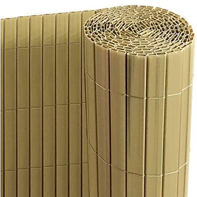 Ribelli ® PVC Sichtschutzmatte mit Steg, extra stabil Sichtschutzzaun Sichtschutz Zaun Balkon Windschutz (100 x 400 cm, bambus) Ribelli ® PVC Sichtschutzmatte mit Steg, extra stabil Sichtschutzzaun Sichtschutz Zaun Balkon Windschutz (100 x 400 cm, bambus)