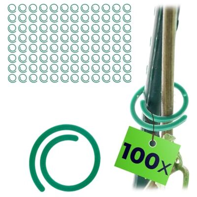 KADAX 100er Set Pflanzenclips ⌀ 3 cm, Pflanzenklammern für Kletterpflanzen und Rankhilfen, Zubehör zur Unterstützung von Tomaten im Garten und Gewächshaus (Spirale) KADAX 100er Set Pflanzenclips ⌀ 3 cm, Pflanzenklammern für Kletterpflanzen und Rankhilfen, Zubehör zur Unterstützung von Tomaten im Garten und Gewächshaus (Spirale)