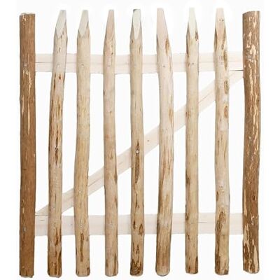 Voss Gartentor für Staketenzaun, Holztür aus Haselnuss 100x100cm, Abstand 7-9cm, Gartenpforte, Gartentür Voss Gartentor für Staketenzaun, Holztür aus Haselnuss 100x100cm, Abstand 7-9cm, Gartenpforte, Gartentür