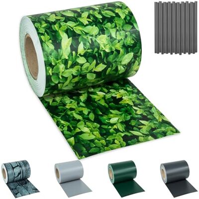 tectake ® Sichtschutzfolie, Sichtschutzstreifen mit Befestigungsclips, Windschutz, Sonnenschutz, Sichtschutzmatte für Balkon, Garten, Terrasse, für Stabmattenzaun und Zaunelemente 70 m, grünes Laub tectake ® Sichtschutzfolie, Sichtschutzstreifen mit Befestigungsclips, Windschutz, Sonnenschutz, Sichtschutzmatte für Balkon, Garten, Terrasse, für Stabmattenzaun und Zaunelemente 70 m, grünes Laub