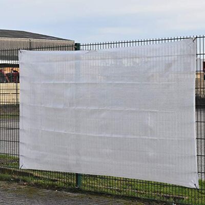 Boni-Shop Gewebe für Bauzaun Bauzaunnetz (weiss, 1,80m x 3,45m) Boni-Shop Gewebe für Bauzaun Bauzaunnetz (weiss, 1,80m x 3,45m)