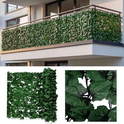 Mendler Balkonsichtschutz N77-500x100cm Blatt dunkel Sichtschutz, Windschutz, Verkleidung für Balkon Terrasse Zaun Mendler Balkonsichtschutz N77-500x100cm Blatt dunkel Sichtschutz, Windschutz, Verkleidung für Balkon Terrasse Zaun