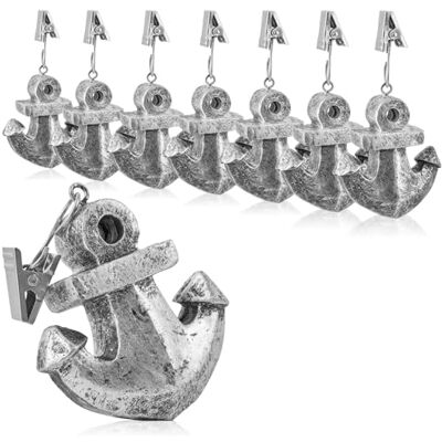 com-four ® 8X Tischdeckenbeschwerer, wetterbeständige Tischtuchgewichte Tischtuchklammer in Anker-Design ca. 40 g com-four ® 8X Tischdeckenbeschwerer, wetterbeständige Tischtuchgewichte Tischtuchklammer in Anker-Design ca. 40 g