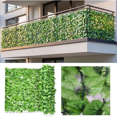 Mendler Balkonsichtschutz N77-500x100cm Blatt hell Sichtschutz, Windschutz, Verkleidung für Balkon Terrasse Zaun Mendler Balkonsichtschutz N77-500x100cm Blatt hell Sichtschutz, Windschutz, Verkleidung für Balkon Terrasse Zaun