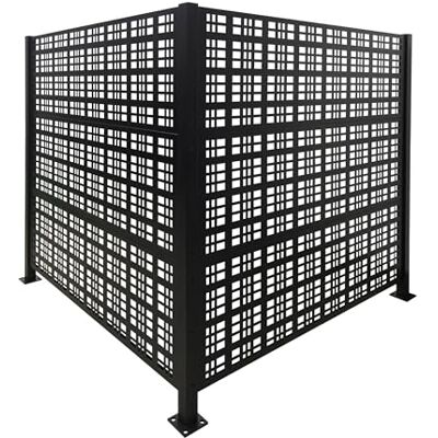 Relaxdays Mülltonnenverkleidung, Square, 2 Paneele je HxB 120 x 120 cm, modularer Sichtschutz, Mülltonnenzaun, schwarz Relaxdays Mülltonnenverkleidung, Square, 2 Paneele je HxB 120 x 120 cm, modularer Sichtschutz, Mülltonnenzaun, schwarz