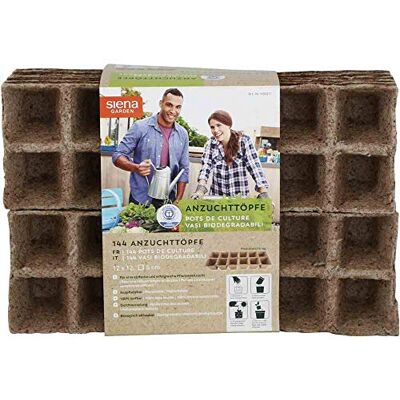Siena Garden - Bio-Anzuchttöpfe quadratisch - Natur - Kokosfaser - Seedling pots Siena Garden - Bio-Anzuchttöpfe quadratisch - Natur - Kokosfaser - Seedling pots