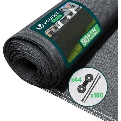 Vounot Sichtschutz 1×20m, HDPE, Anthrazit - Sichtschutz Vounot Sichtschutz 1×20m, HDPE, Anthrazit - Sichtschutz