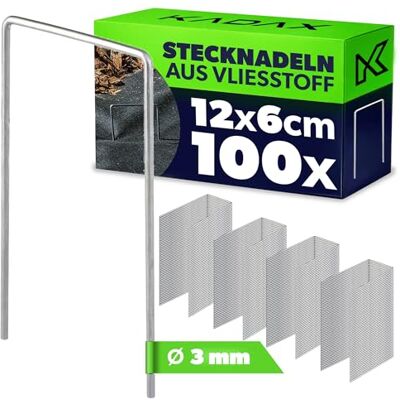 KADAX Erdanker aus Stahl, Bodenanker zur Befestigung von Unkrautvlies, Gartenvlies, Zaun, Netz, Unkrautfolie, Camping, U-förmige, stabile Erdnägel, Befestigungsanker (100, 6 x 12 cm) KADAX Erdanker aus Stahl, Bodenanker zur Befestigung von Unkrautvlies, Gartenvlies, Zaun, Netz, Unkrautfolie, Camping, U-förmige, stabile Erdnägel, Befestigungsanker (100, 6 x 12 cm)