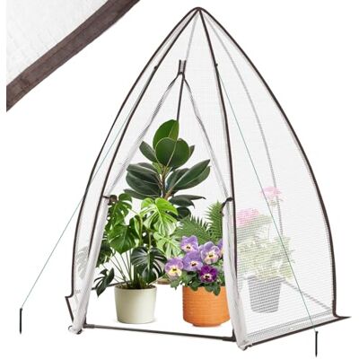 Sekey Winterschutz Gewächshaus 180×160×160 cm – Winterfestes Pflanzenhaus mit robuster Folie, Stabile Konstruktion & Reißverschluss-Tür, Ideal als Überwinterungszelt für Garten & Balkon, Weiß Sekey Winterschutz Gewächshaus 180×160×160 cm – Winterfestes Pflanzenhaus mit robuster Folie, Stabile Konstruktion & Reißverschluss-Tür, Ideal als Überwinterungszelt für Garten & Balkon, Weiß