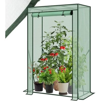 Sekey Gewächshaus Klein 150x100x50 cm, Tomatengewächshaus Foliengewächshaus Tomaten Gewächshaus Balkon Indoor Outdoor Stabil, Winterfest & Einfach zu montieren, Weiß Sekey Gewächshaus Klein 150x100x50 cm, Tomatengewächshaus Foliengewächshaus Tomaten Gewächshaus Balkon Indoor Outdoor Stabil, Winterfest & Einfach zu montieren, Weiß