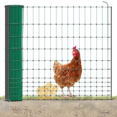 Kerbl AKO PoultryNet Premium Geflügelnetz 50m Hühnerzaun, 122cm hoch, mit 15 fiberglas-verstärkten Pfählen, Doppelspitze, robust & UV-beständig, grün, ohne Strom Kerbl AKO PoultryNet Premium Geflügelnetz 50m Hühnerzaun, 122cm hoch, mit 15 fiberglas-verstärkten Pfählen, Doppelspitze, robust & UV-beständig, grün, ohne Strom