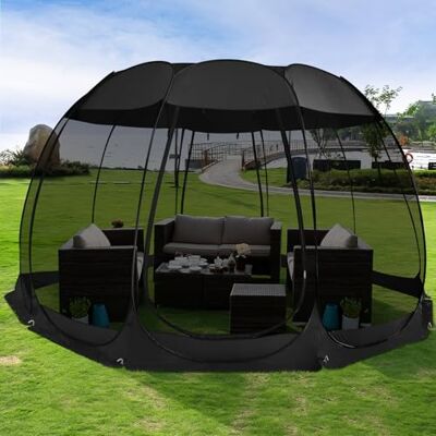 Alvantor Pop-Up Zelt Screen House von , Zelt mit Moskitonetz für den Außenbereich, UV-beständig, Pop-Up-Baldachin, einfach aufzubauen, faltbarer Sichtschutz für Camping, Hinterhof, Garten, Terrasse, ca Alvantor Pop-Up Zelt Screen House von , Zelt mit Moskitonetz für den Außenbereich, UV-beständig, Pop-Up-Baldachin, einfach aufzubauen, faltbarer Sichtschutz für Camping, Hinterhof, Garten, Terrasse, ca