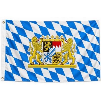 trends4cents Flagge Bundesland Bayern Löwe 250 x 150 cm – Premium Hissflagge mit 3 Metallösen – Wetterfest, UV-beständig & doppelt vernäht – 100% Polyester – Fahne für Fahnenmast, Garten & Events trends4cents Flagge Bundesland Bayern Löwe 250 x 150 cm – Premium Hissflagge mit 3 Metallösen – Wetterfest, UV-beständig & doppelt vernäht – 100% Polyester – Fahne für Fahnenmast, Garten & Events